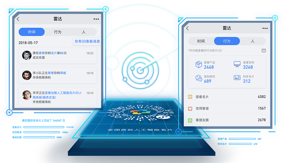 智能名片+小程序   连接微信十亿用户_AI雷达