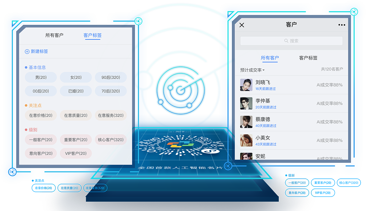 智能名片+小程序   连接微信十亿用户_AI雷达